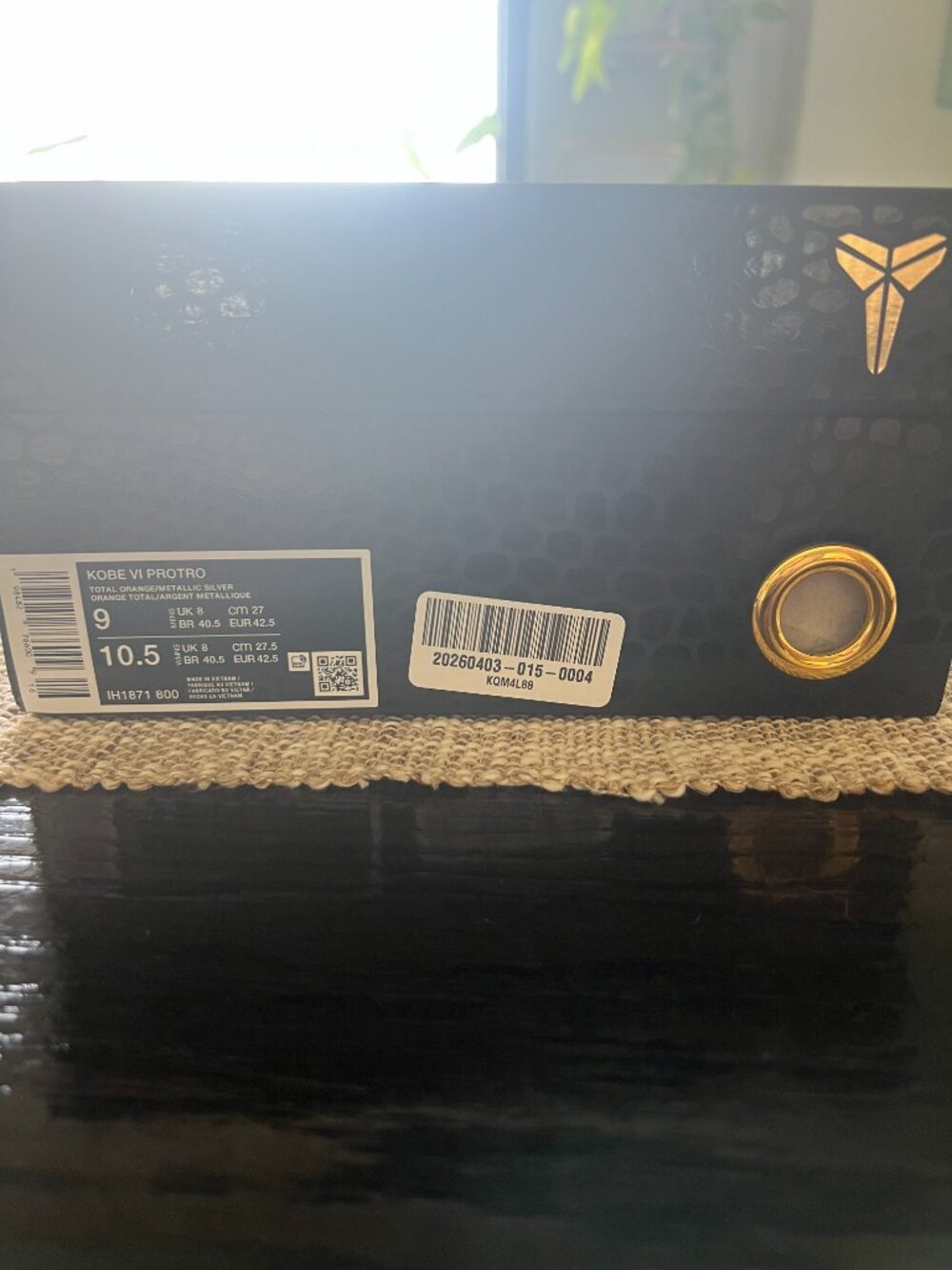 Nike Kobe 6 Protro Total Orange Metallic Silver Men’s 9 / Women’s 10.5 NEW DS OG - Picture 9 of 9